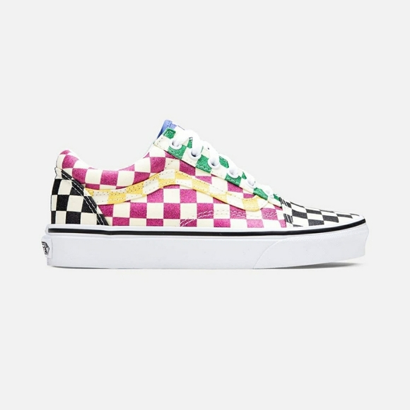 Stylish Old Skool Colorful Checkerboard VANS - Picture 3 of 7